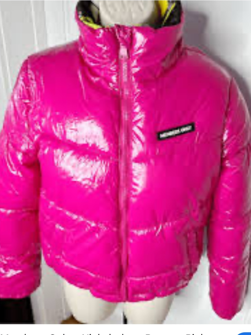 Members Only Girls Hot Pink Shiny Puffer Jacket